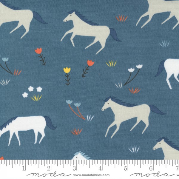 Aneely Hoey Meander Horses Indigo