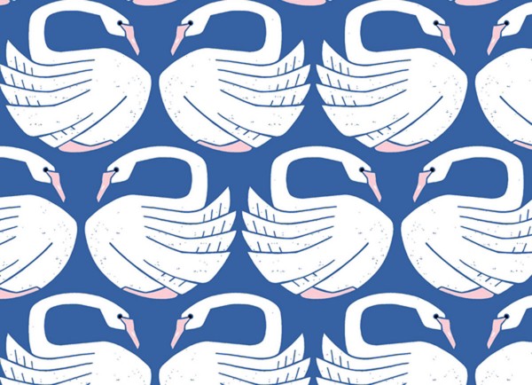 On a Spring Day CANVAS by Loes van Oosten Loving Swans Clearlake