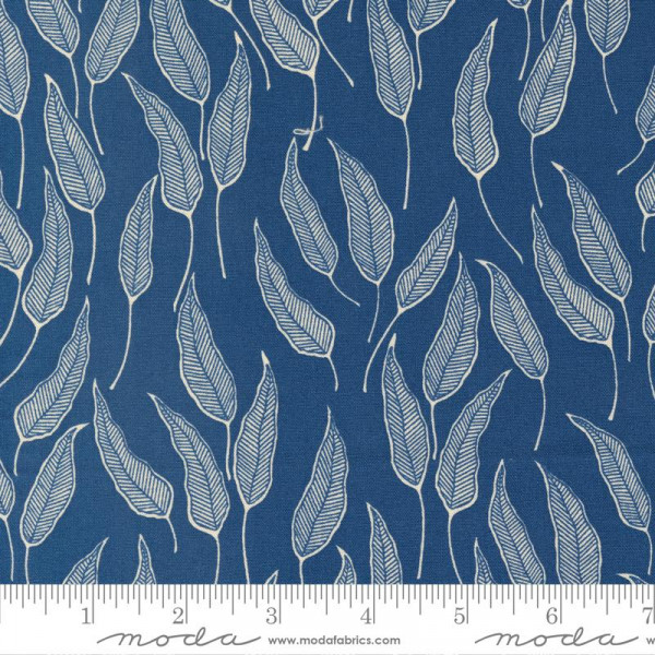 Katherine Watson Flower Press Willow Leaves Indigo