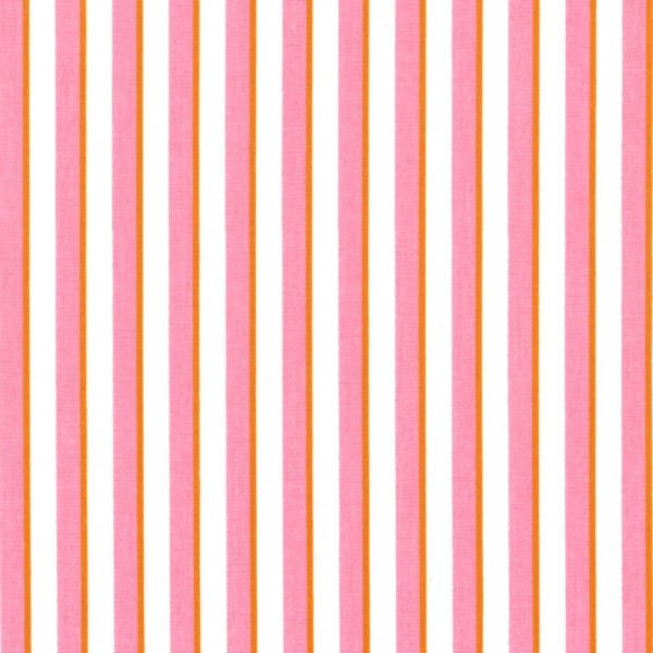Wachstuch Oilcloth Lines Pink/Orange