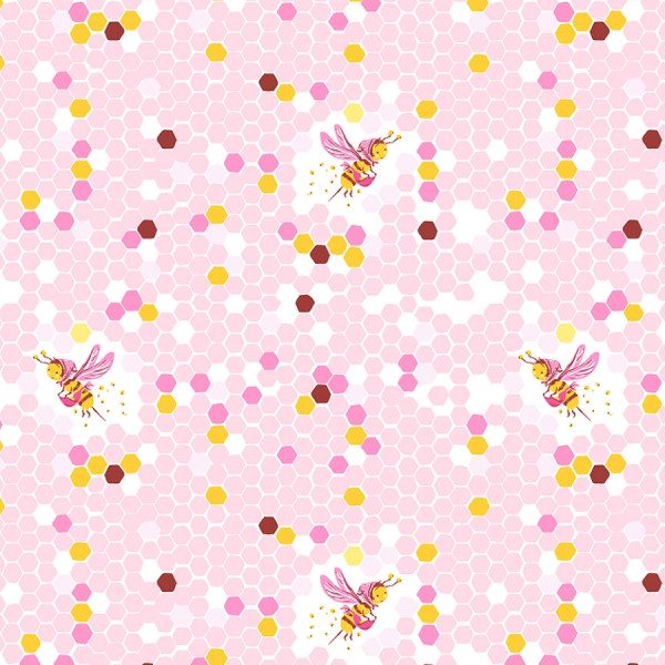 Heather Ross Studio Edit Hex Bee Pink