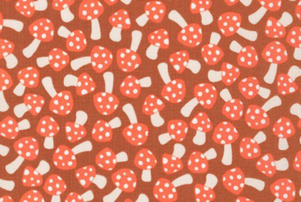 Elizabeth Hartman Paintbox Mushrooms Orangeade