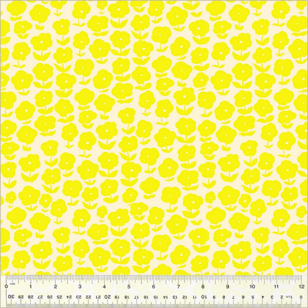 Heather Ross Ruby and Bee Blenders Puffy Daisy Vanilla Custard