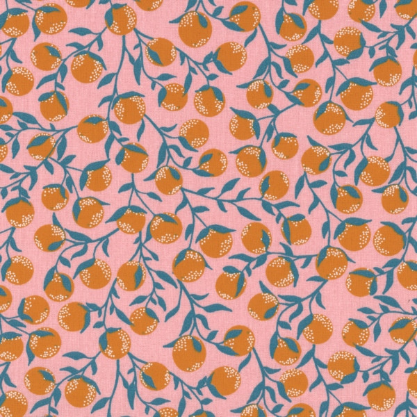 Wachstuch Oilcloth Oranges Pink/Orange