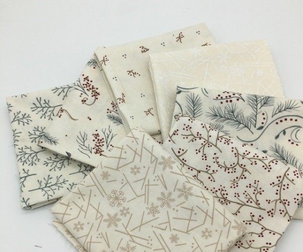 Fat Quarter Set Warm Winter WIshes Holly Taylor snowflake