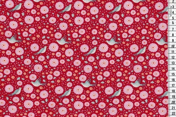 Tilda Birdpond Lovebird raspberry