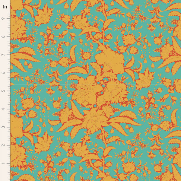 Reststück Tilda Bloomsville Blenders Abloom Turquoise