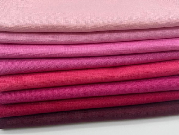 Fat Eight Bundle Kona Cotton Rainbow Pink