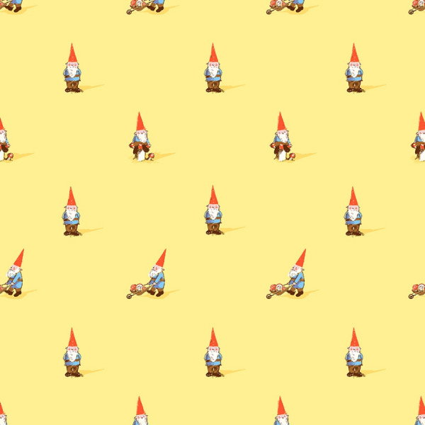 Heather Ross Studio Edit Gnomes Yellow