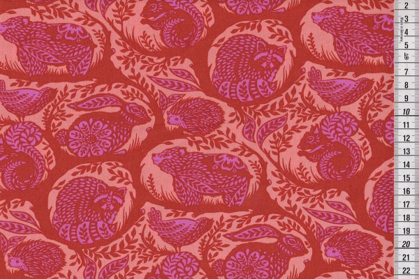 Tula Pink Slow & Steady Grandstand Orange crush
