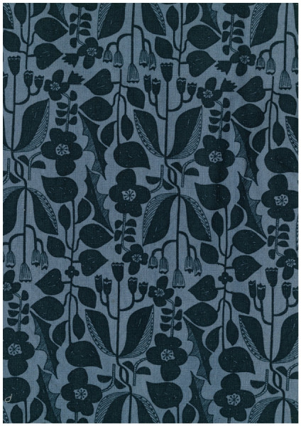 Kokka Canvas Retroblumen petrol