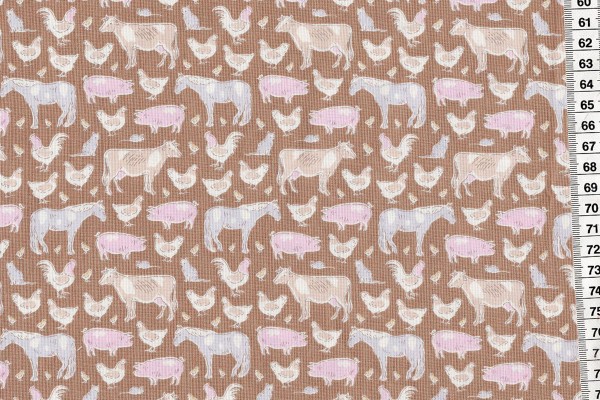 Tilda Tiny Farm Animals Brown