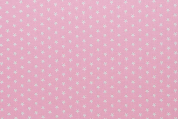 Baumwollwebware Sterne rosa