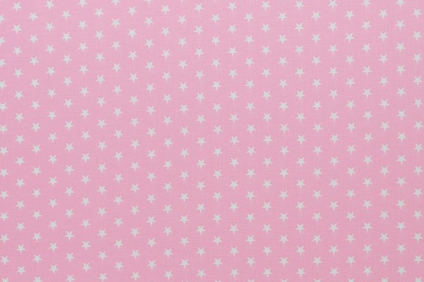 Baumwollwebware Sterne rosa