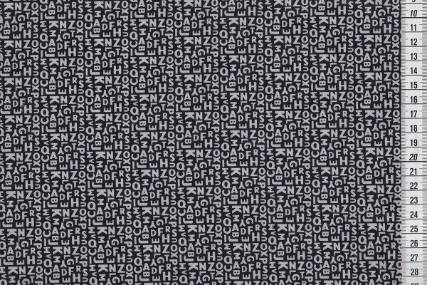 Uppercase all caps black/grey