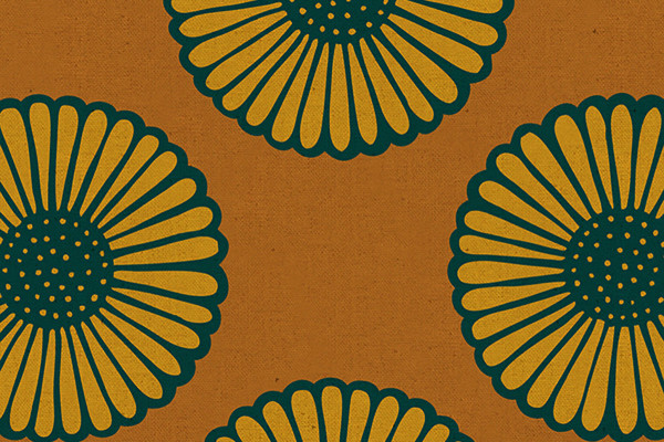 Reststück Ruby Star Society CANVAS Linen Unruly Nature Jen Hewett African Daisy Gold