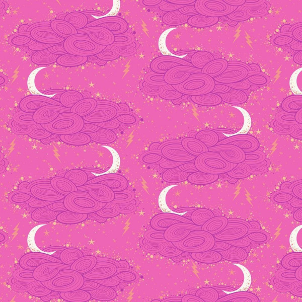 Tula Pink Nightshade (Deja Vue) Storm Clouds Oleander