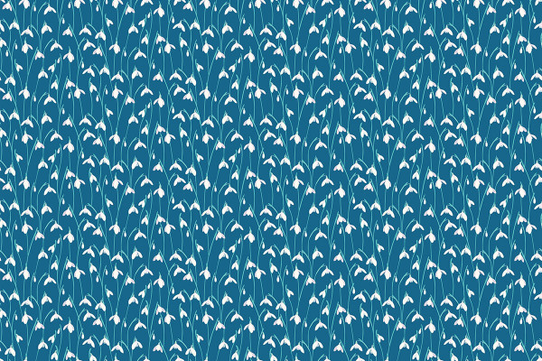 Arcadia by Pippa Shaw Snowdrops teal