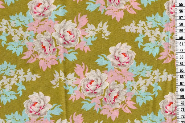 Baumwolldruck Tilda Sunkiss Beach Peony Lime