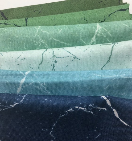 Fat Quarter Set Pietra by Giucy Giuce blue