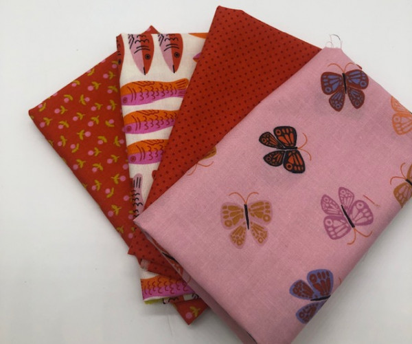 Fat Eight Bundle Ruby Star Society Sardines pink/orange