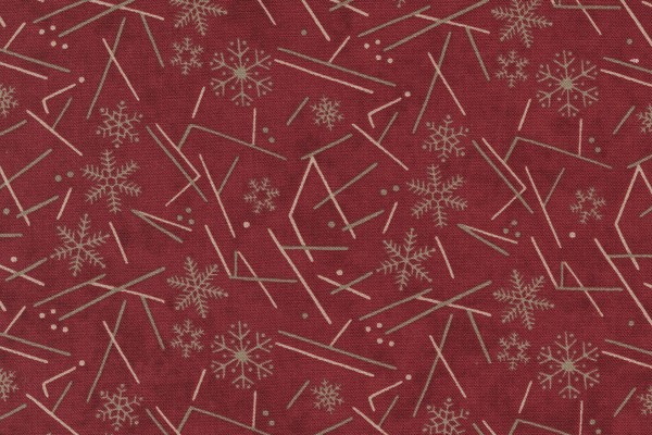 Warm Winter Wishes by Holly Taylor Snowflake Flurry Deep Red