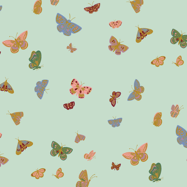 Rifle Paper English Rose Butterfly House Mint