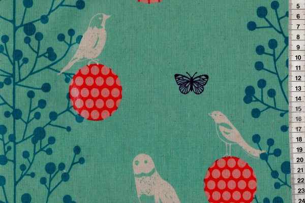Wachstuch Echino Bird on the Ball mint
