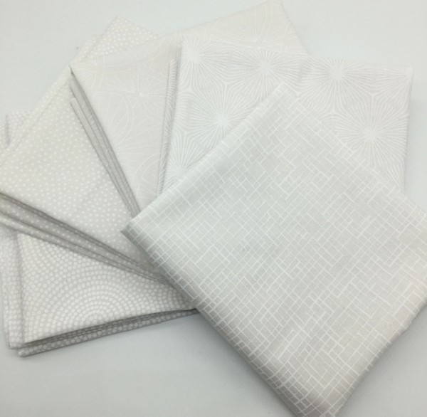 Fat Quarter Set Neutrals white