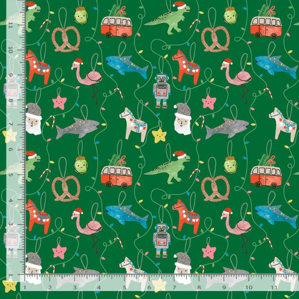 Dear Stella Fabrics Cat's Pyjama Slyeighin 'it fir