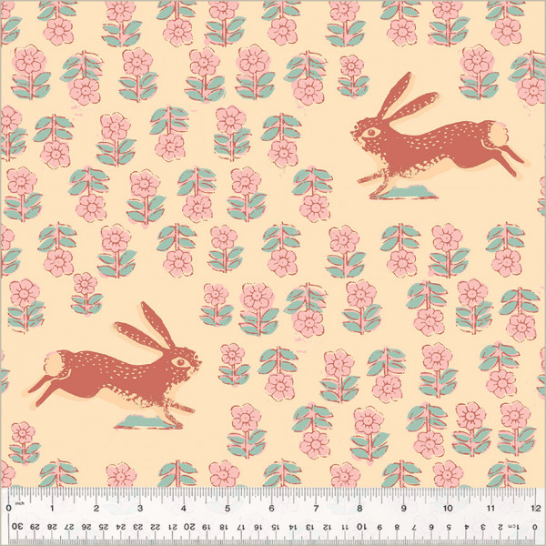 Heather Ross Quilt Back Rabbit Blush