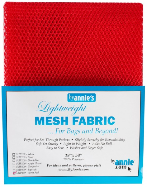 by annie&#039;s Mesh Fabric lightweight atom. Red
