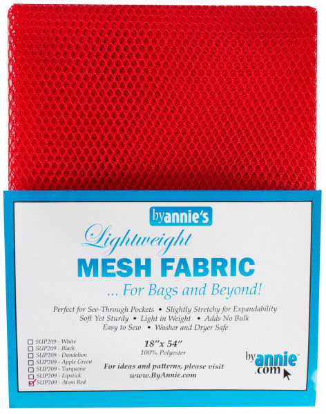 by annie's Mesh Fabric lightweight atom. Red