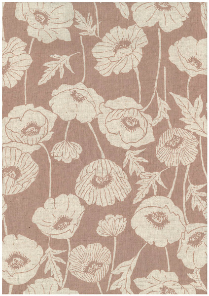 Kokka Canvas Poppy dusty rose
