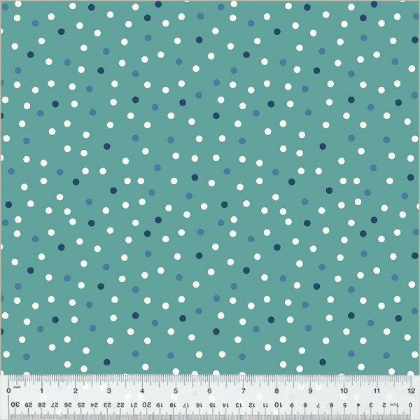 Clover & Dot Allisson Harris Cluck Cluck Sew Polka Dot Soft Teal