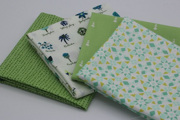 Fat Quarter Set Stashbuilder grün