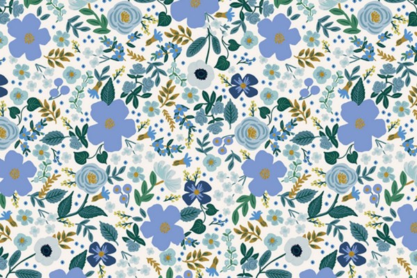 Rifle Paper Co Garden Party Wild Rose Blue Metallic