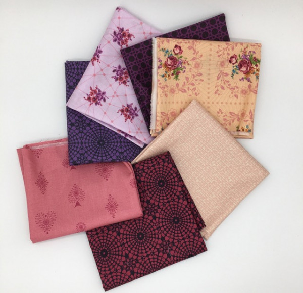 Fat Quarter Set Nonna by Giucy Giuce berry