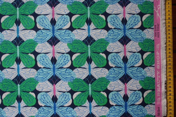 Canvas BUTTERFLY NAVY by Melody Miller & Sarah Watts