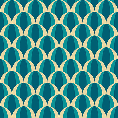 Retro Geos by Leanne Friedberg Alligator Eye Teal