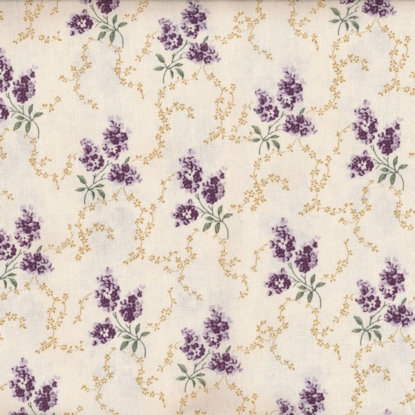 Wachstuch Oilcloth Adele Creme/lavender