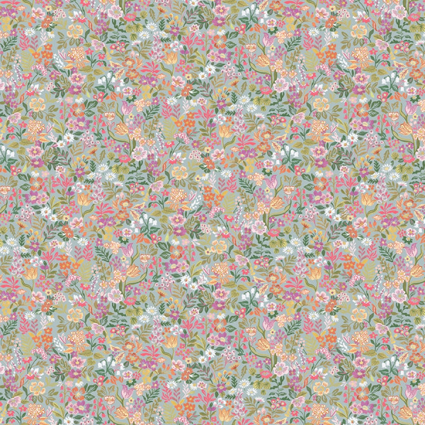 Robin by Clare Therese Gray Ditsy Garden grey