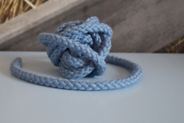 Baumwollkordel 8 mm taubenblau