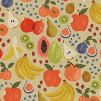 Cotton and Steel Orchard Fruit Stand Cream Canvas