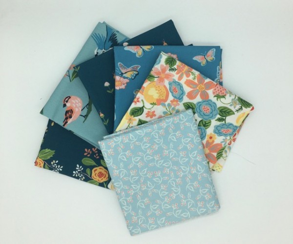Fat Quarter Set Monalune Vintage74 blau
