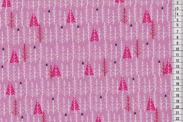 Cotton and Steel Garland Tannenbäume rosa