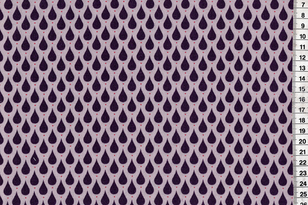 Dekostoff Teardrops Dusty Violet