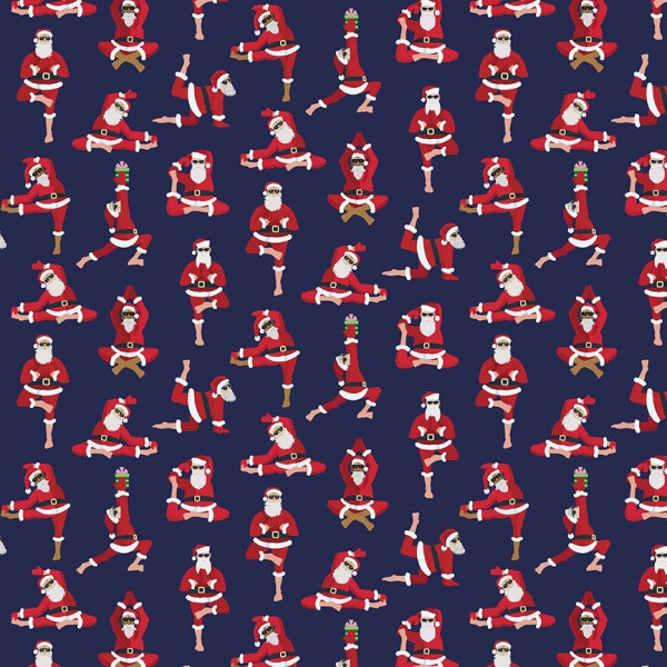 Dear Stella Fabrics Namasanta navy Om Om Om