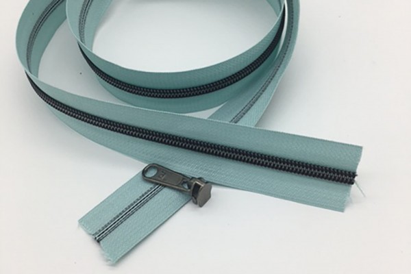 Reißverschluss metallisiert mint/titan breite Raupe