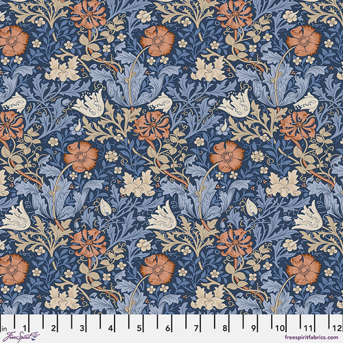 Baumwoll-Voile Cotton Lawn Bexleyheath Morris&Co Compton Inky
